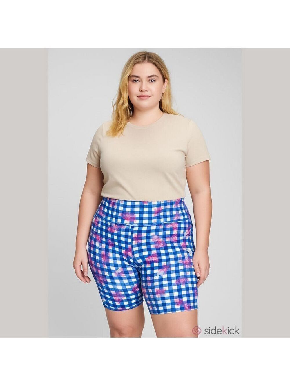 Pennington's active zone gingham floral activewear shorts Size 2X